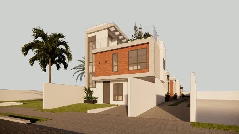 Sobrado duplex com três quartos sendo uma suíte
